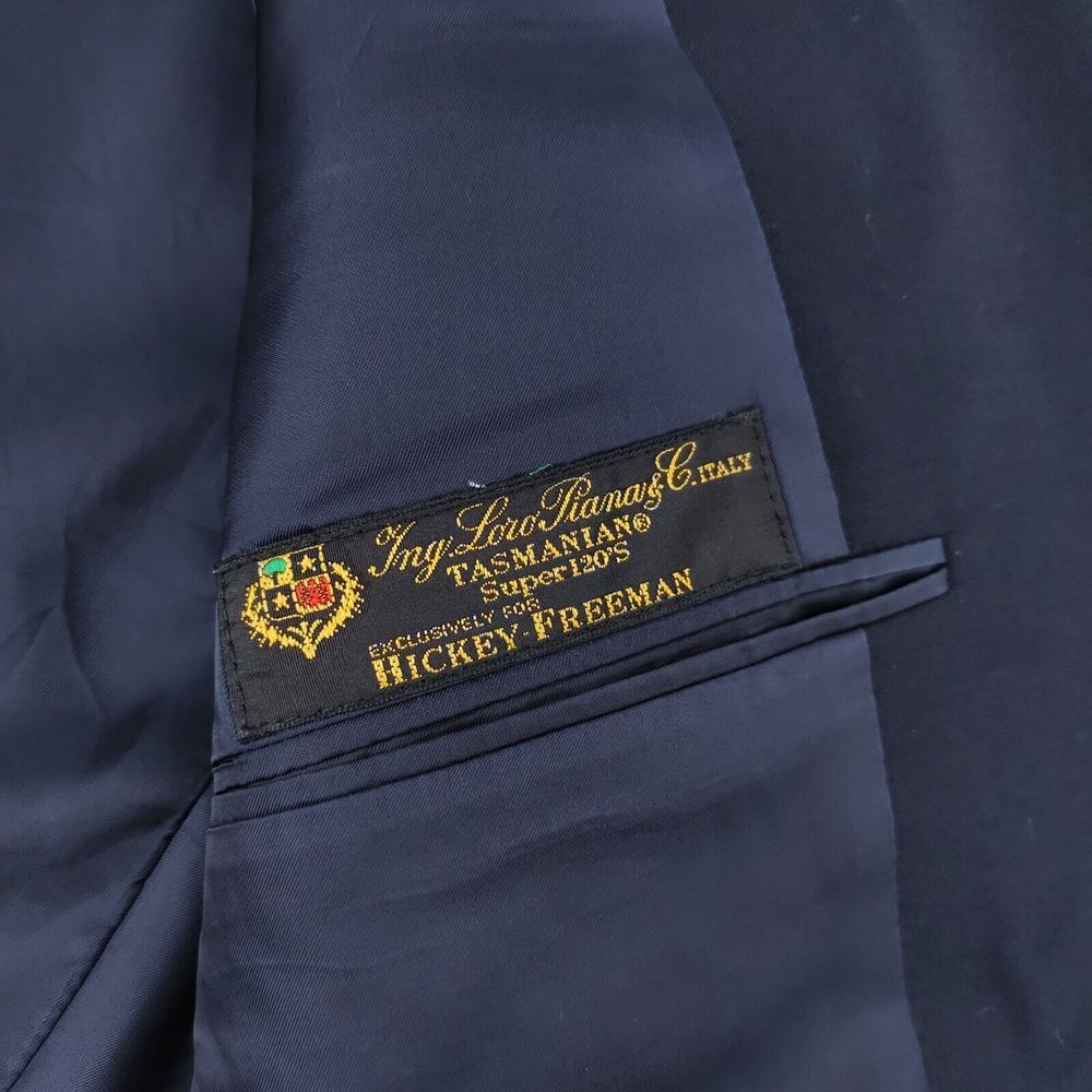 Hickey Freeman Ing Loro Piana Blazer Sport Jacket Mens 41 R Navy Blue 100% Wool - Picture 8 of 16